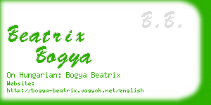 beatrix bogya business card